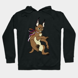 Lesbian Pride Caracal (Lesbian Floppa) Hoodie